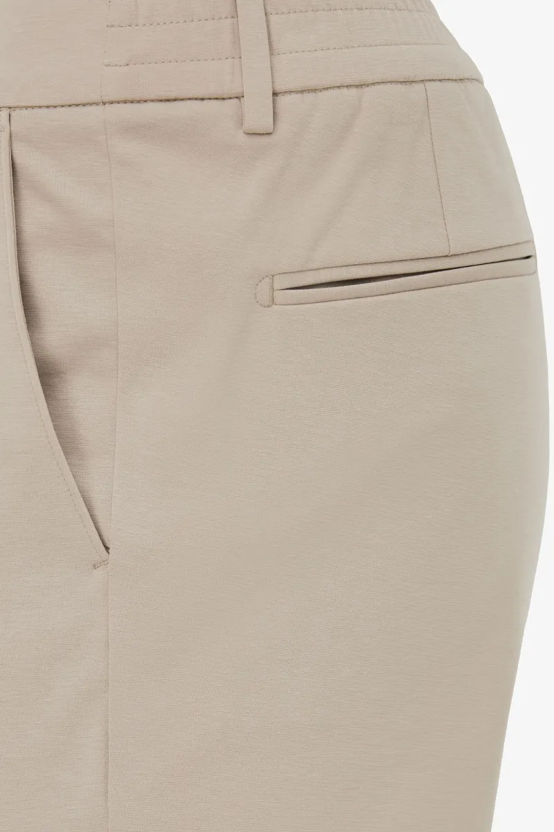 Cotton Blend Trousers | Beige
