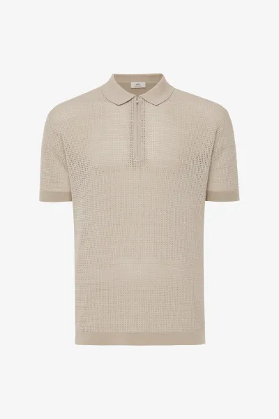 Crochet Polo | Beige