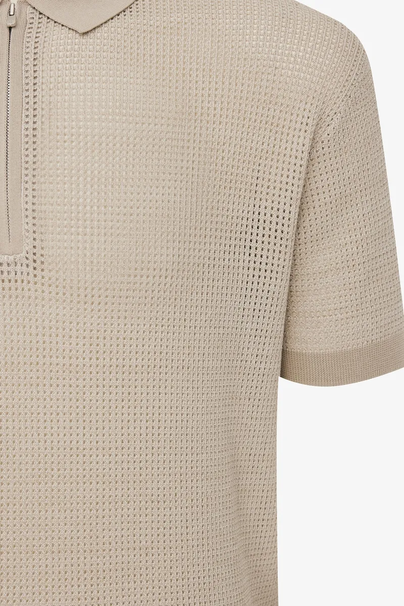 Crochet Polo | Beige