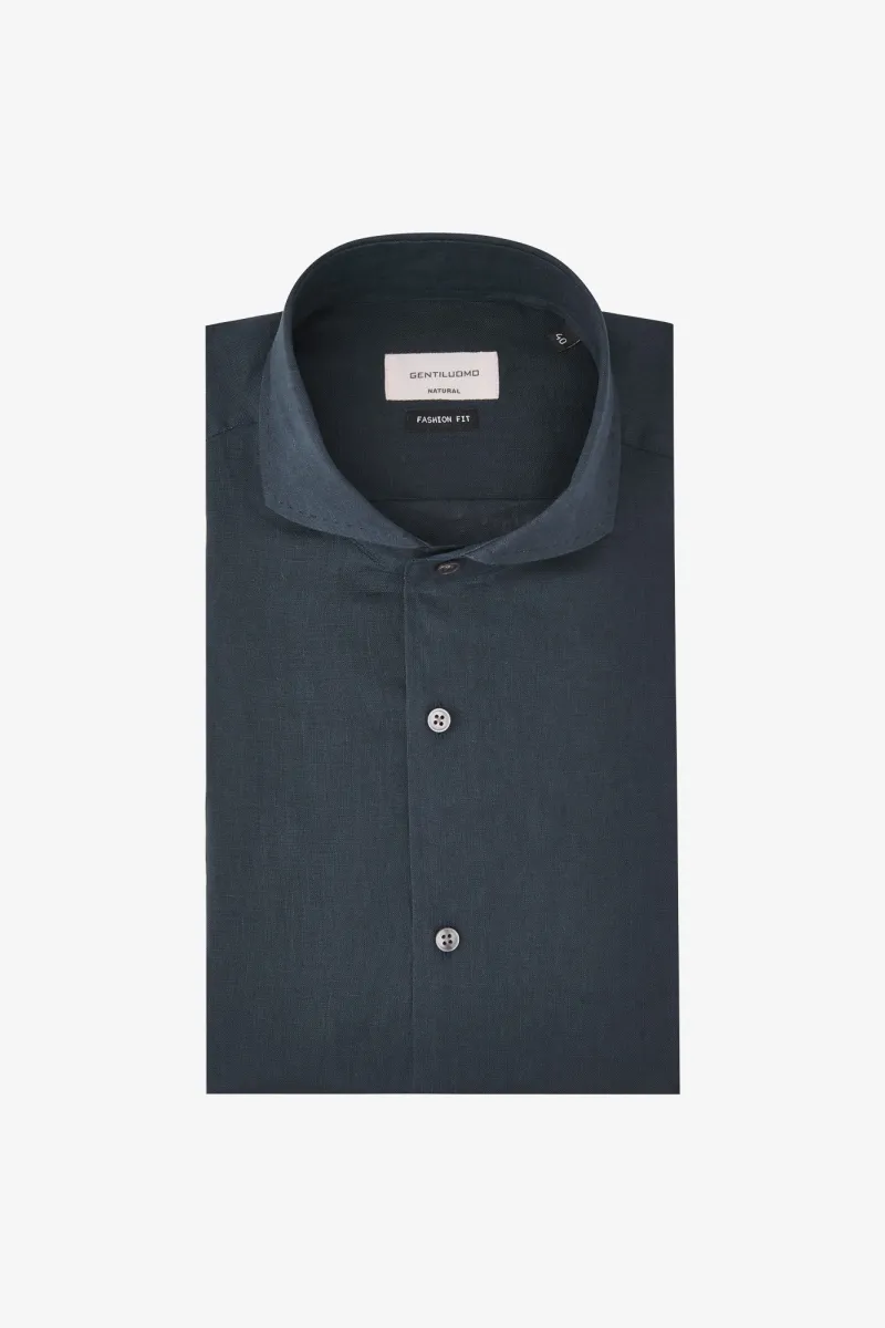 Linnen Overhemd | Donkerblauw