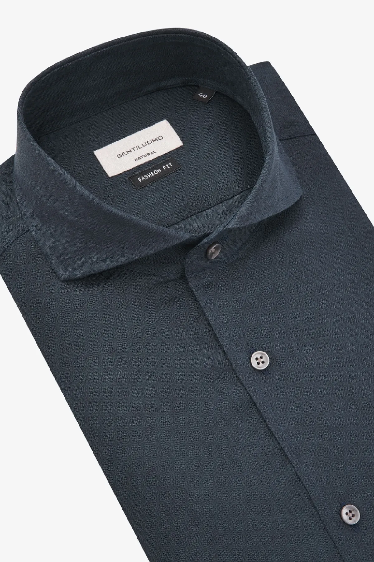 Linnen Overhemd | Donkerblauw