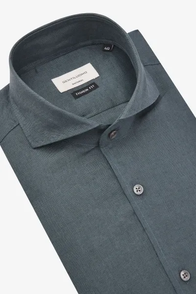 Linnen Overhemd | Grijs