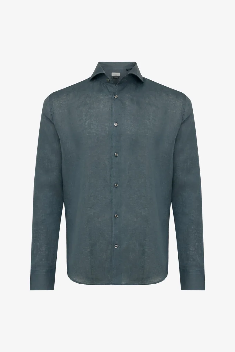 Linnen Overhemd | Grijs