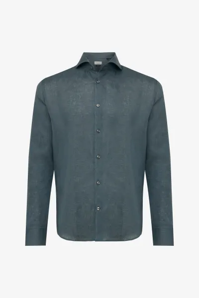 Linnen Overhemd | Grijs