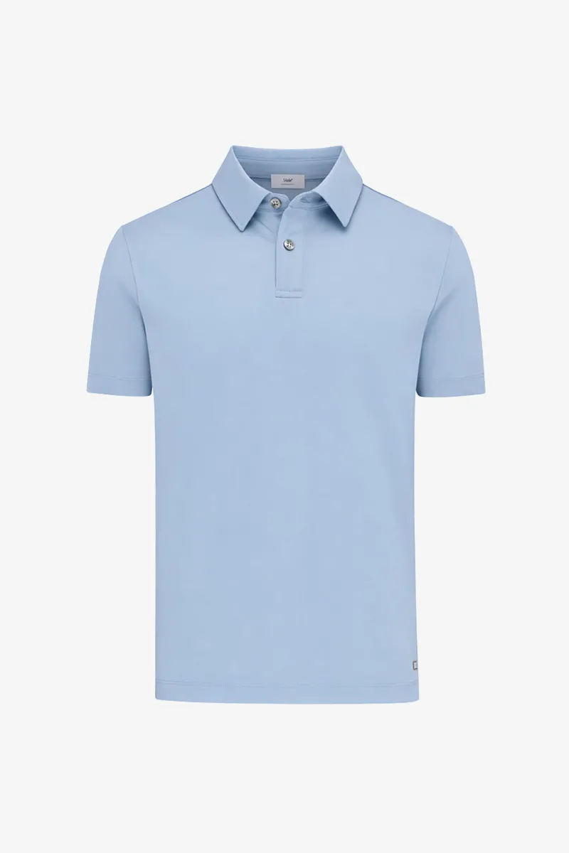 2-Button Polo | Lichtblauw