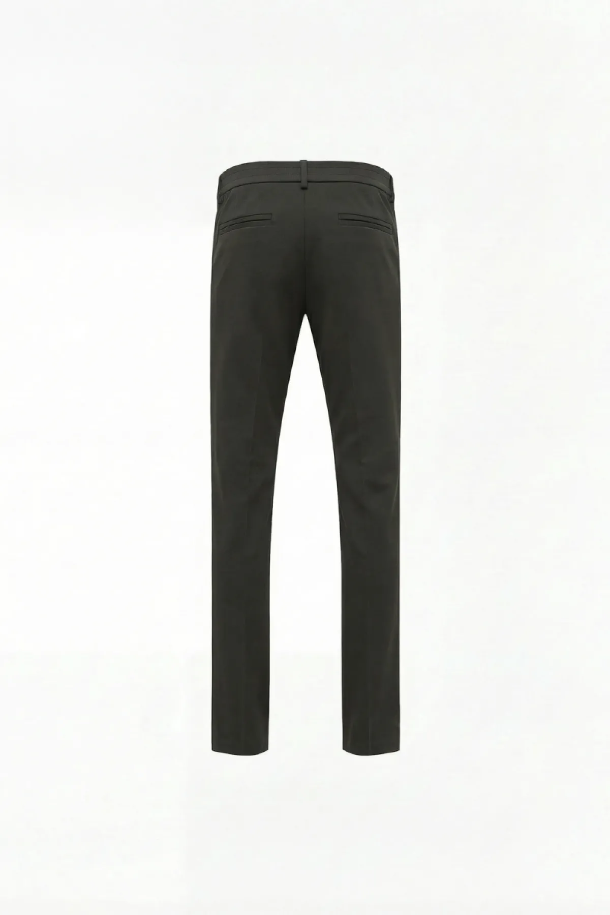 Cotton Blend Trousers | Donkergroen
