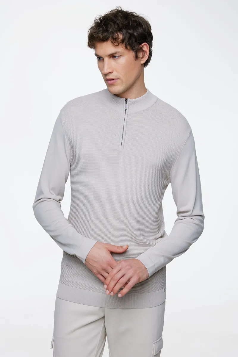 Turtle zip structuur lichtgrijs