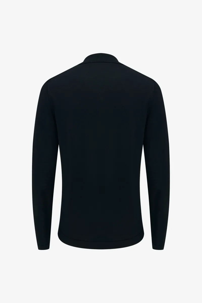 Long Sleeve Polo | Donkerblauw