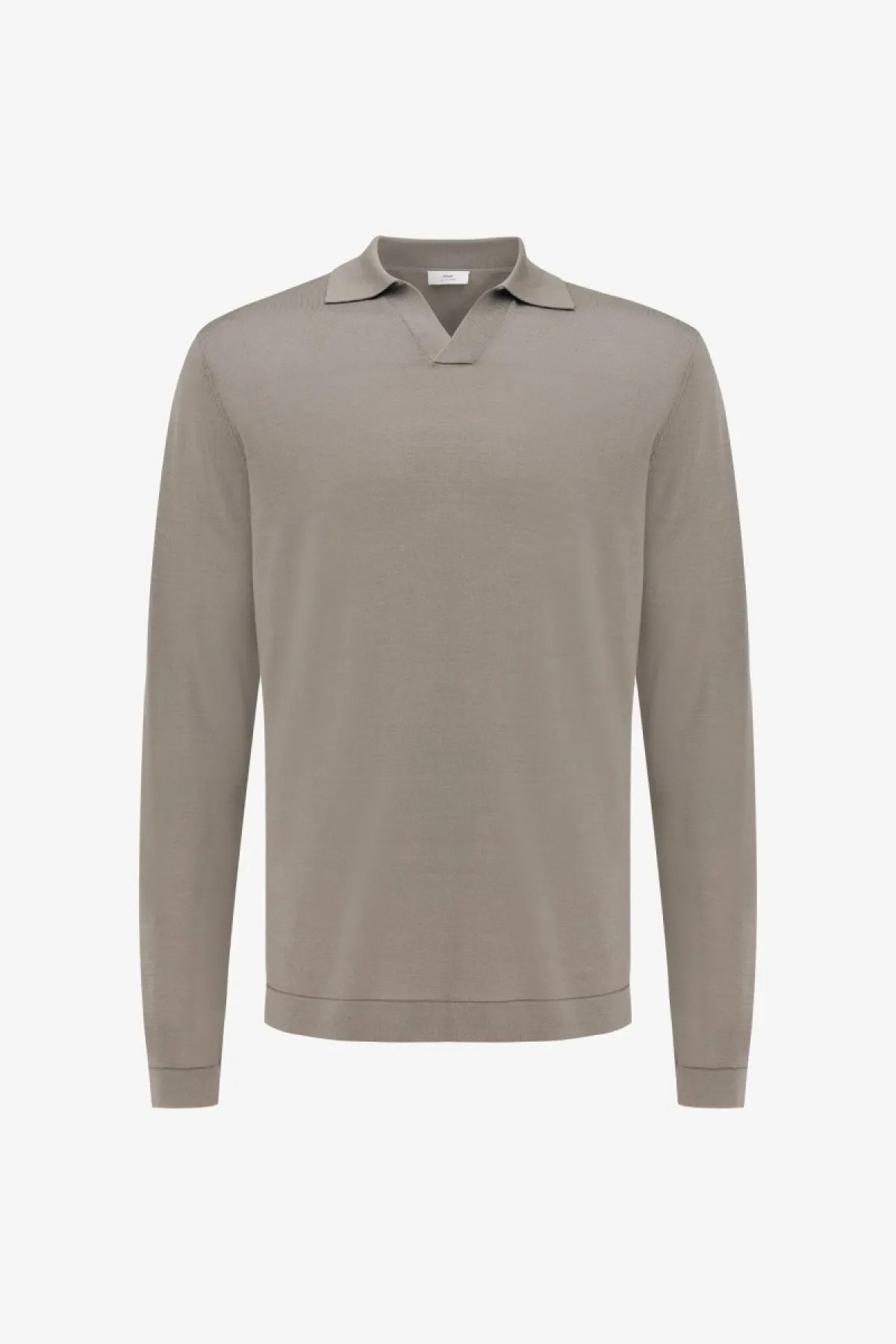 Long Sleeve Polo | Taupe