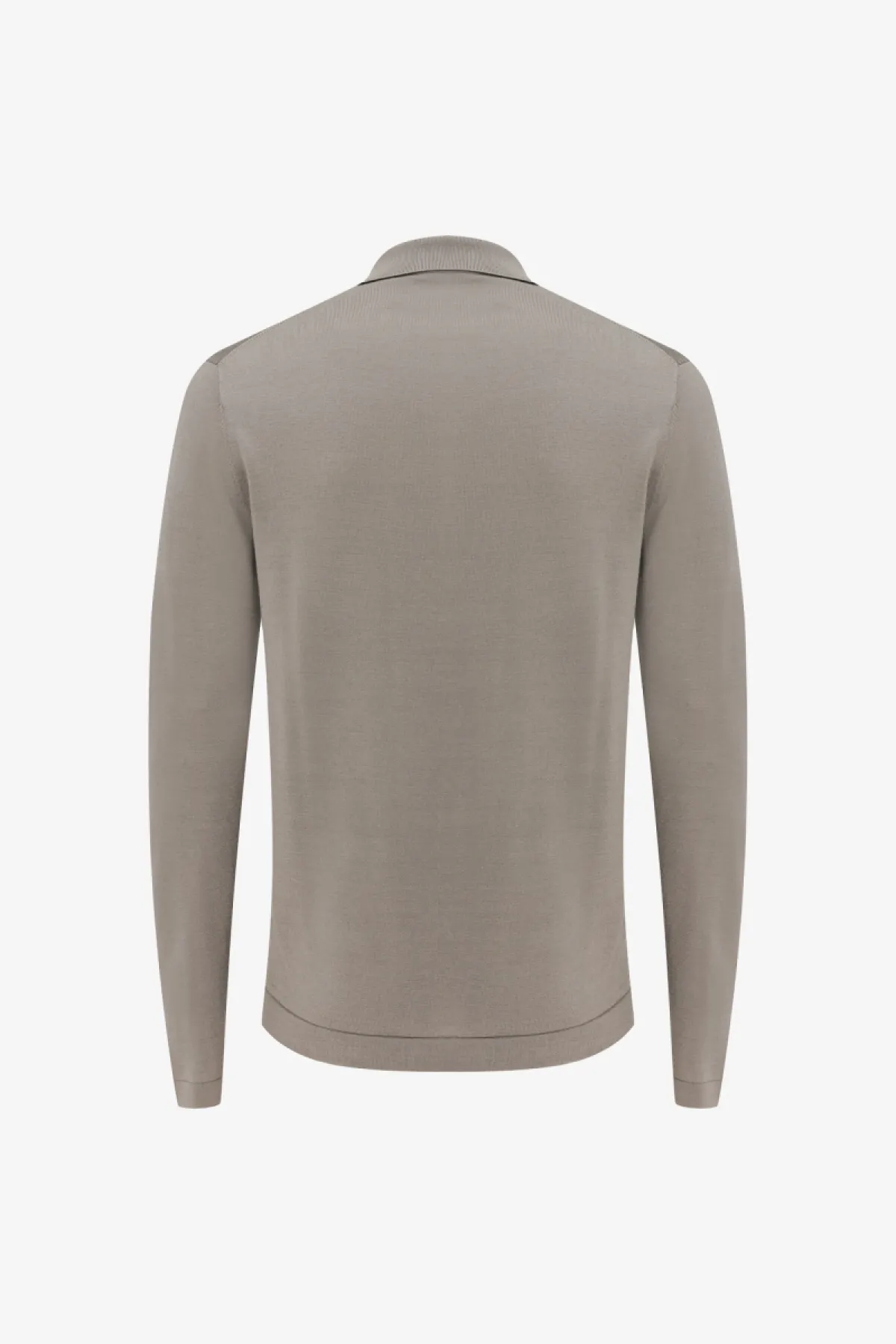 Long Sleeve Polo | Taupe
