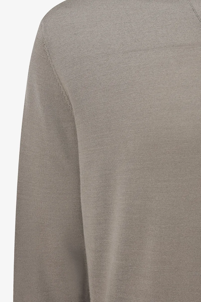 Long Sleeve Polo | Taupe