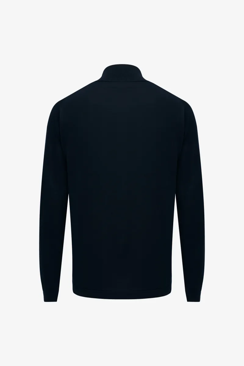 Turtle Zip Cardigan | Donkerblauw