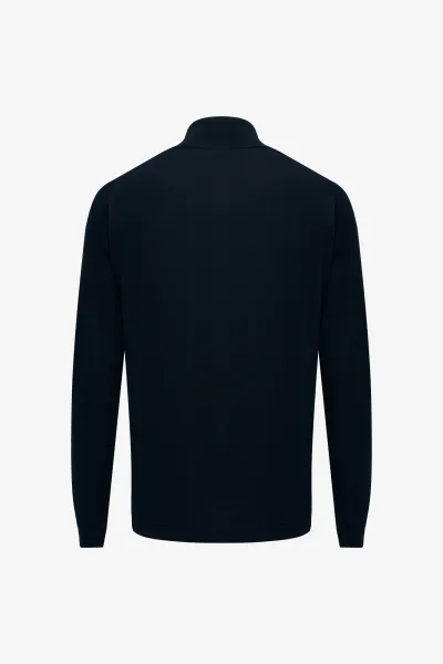 Turtle Zip Cardigan | Donkerblauw