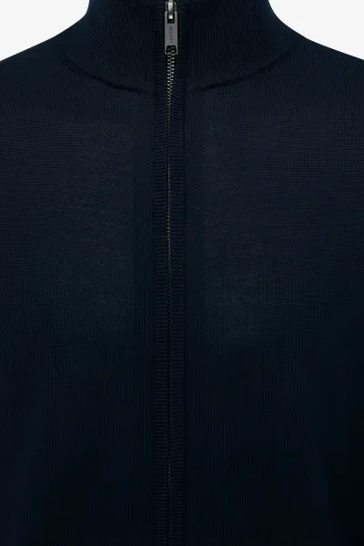Turtle Zip Cardigan | Donkerblauw