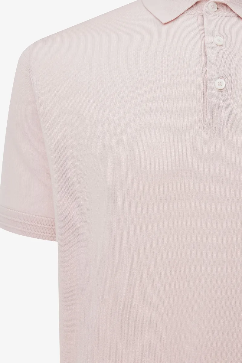Button Polo | Roze