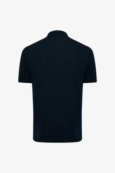 Button Polo | Donkerblauw