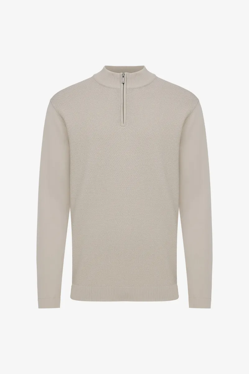 Turtle Half Zip | Beige