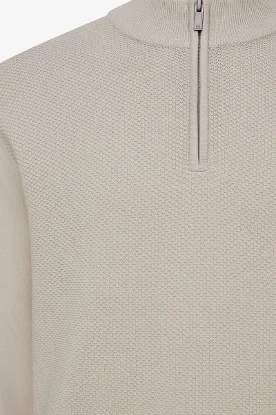 Turtle Half Zip | Beige