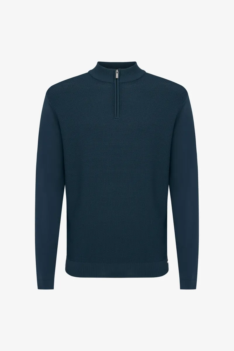 Turtle Half Zip | Blauw