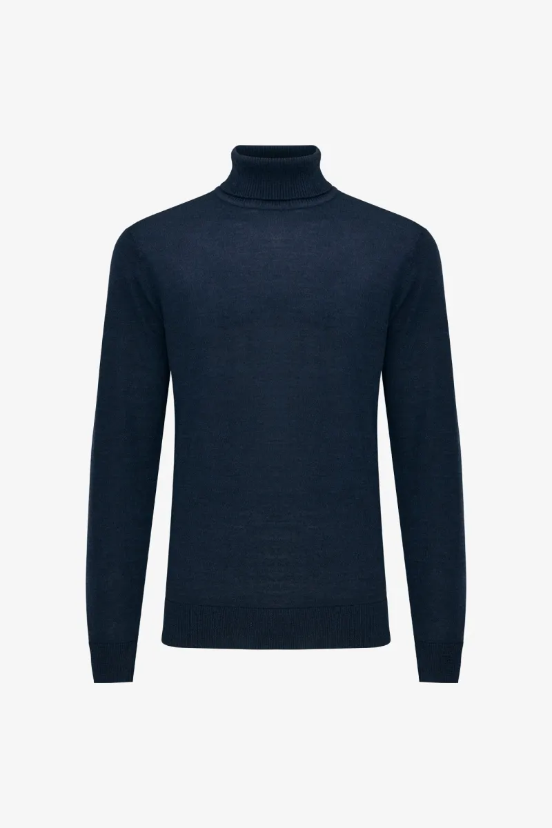 Rollneck Trui | Donkerblauw