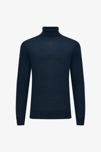 Rollneck Trui | Donkerblauw