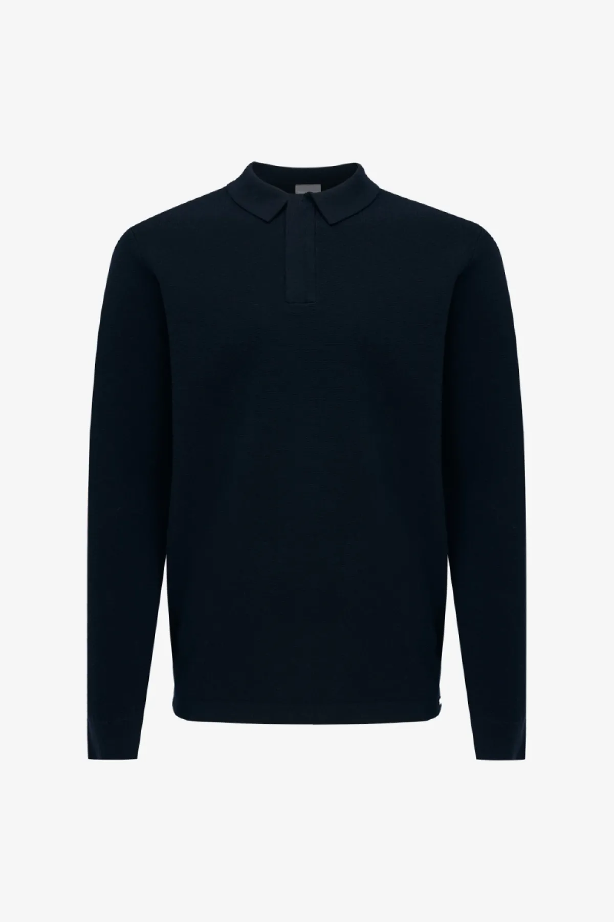 Longsleeve Polo Zip | Donkerblauw