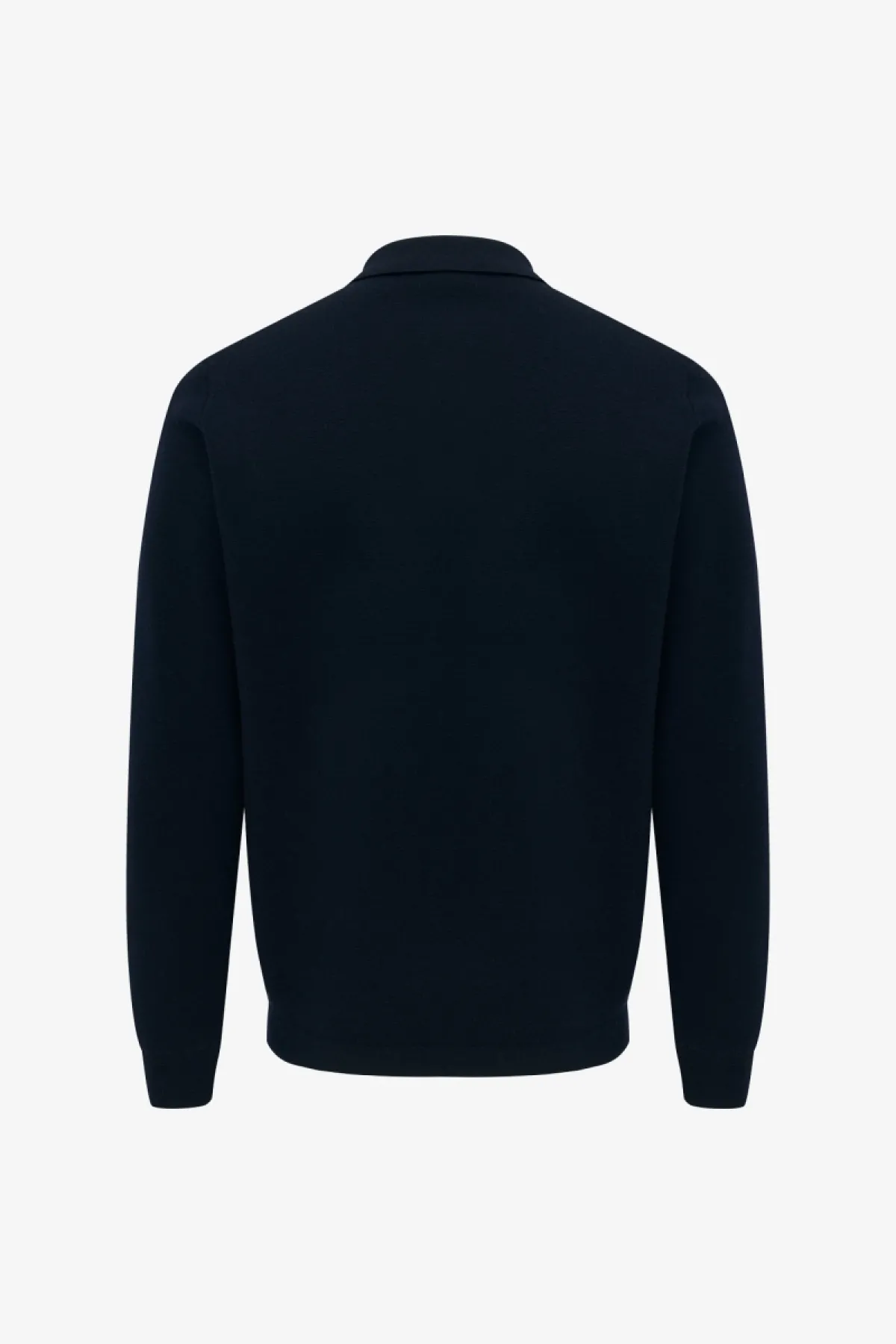 Longsleeve Polo Zip | Donkerblauw