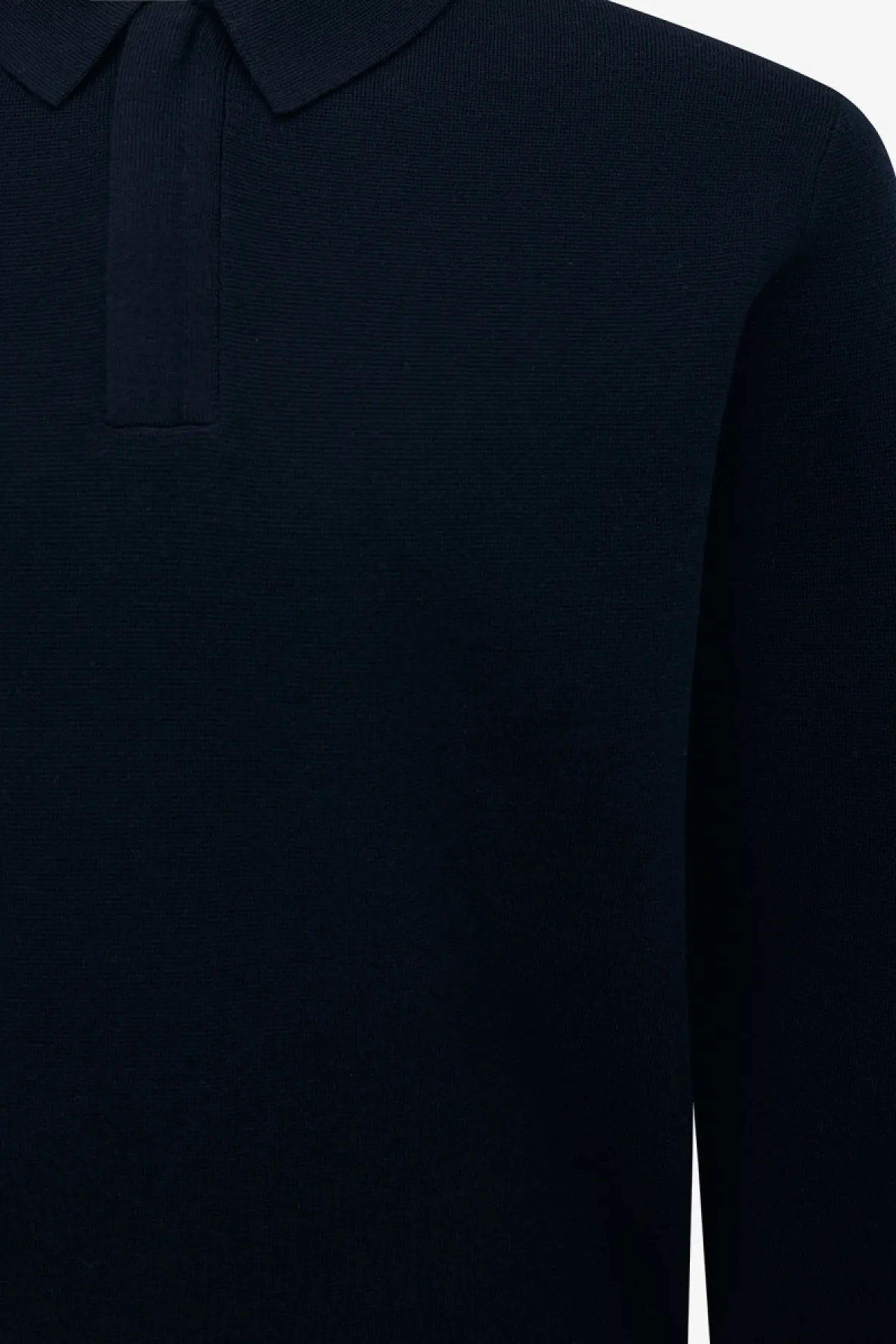 Longsleeve Polo Zip | Donkerblauw