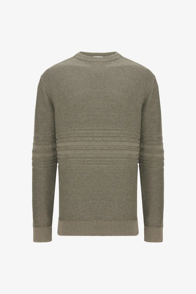 Textured Roundneck | Groen