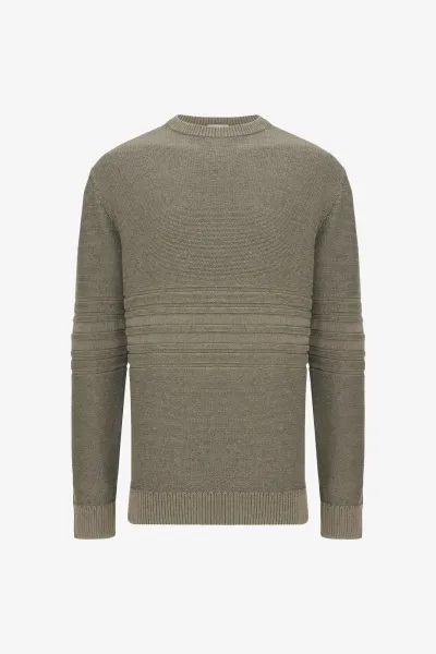 Textured Roundneck | Groen