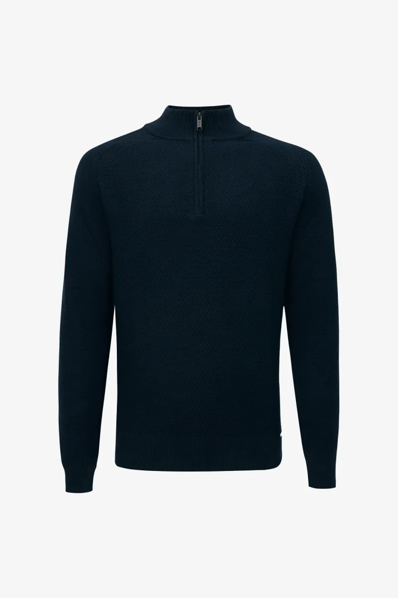Structured Turtle Zip | Donkerblauw