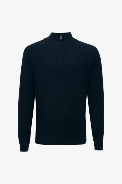 Structured Turtle Zip | Donkerblauw