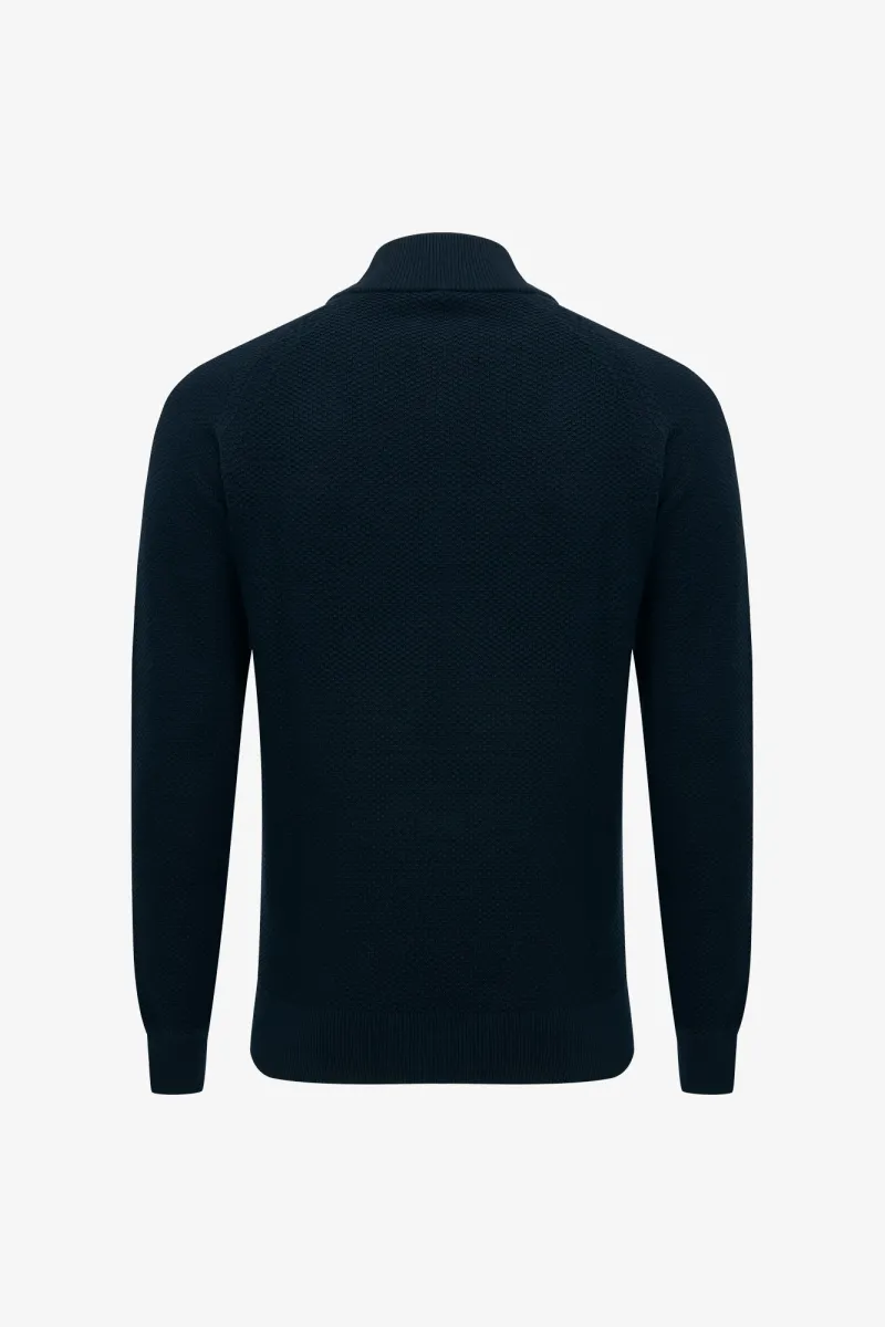 Structured Turtle Zip | Donkerblauw