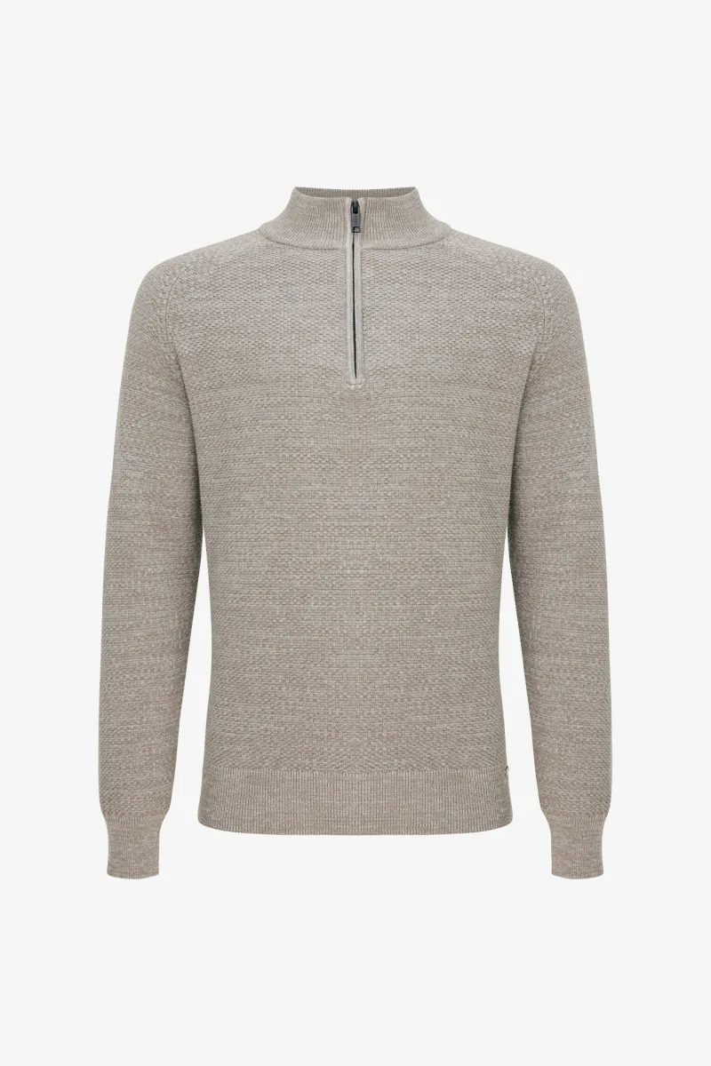 Structured Turtle Zip | Beige