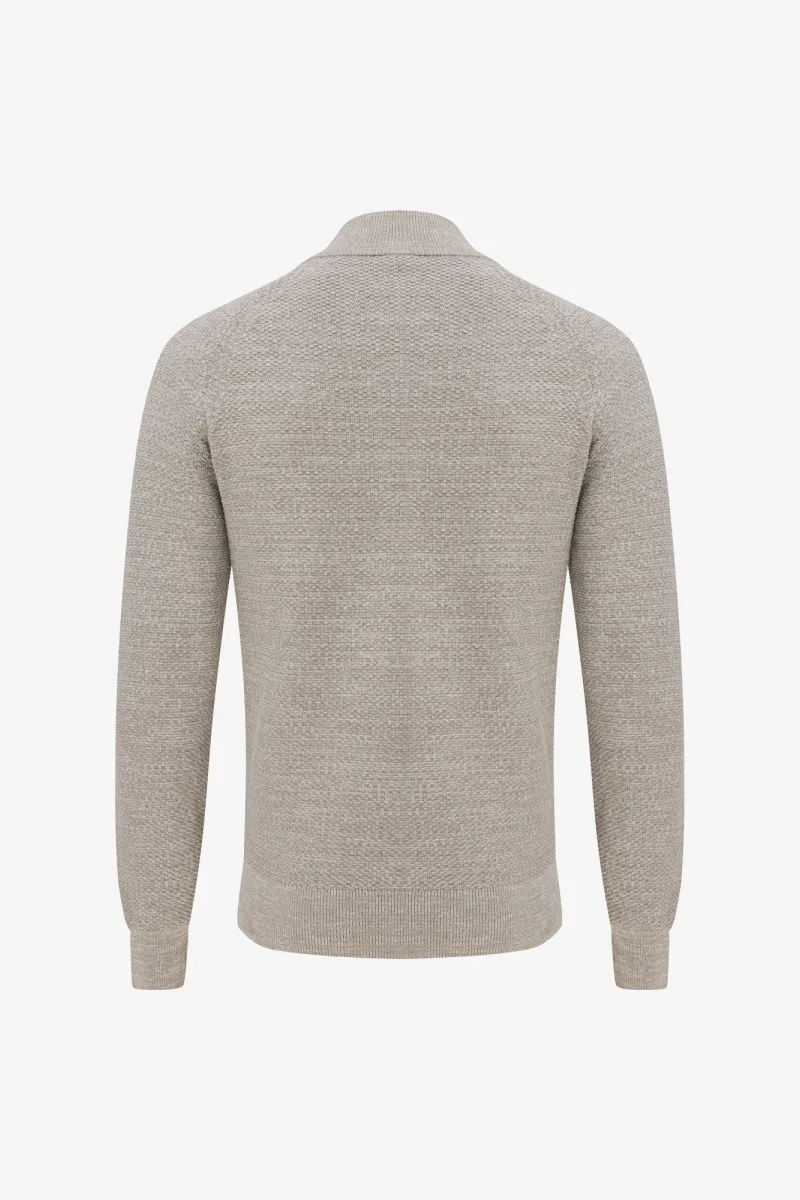 Structured Turtle Zip | Beige