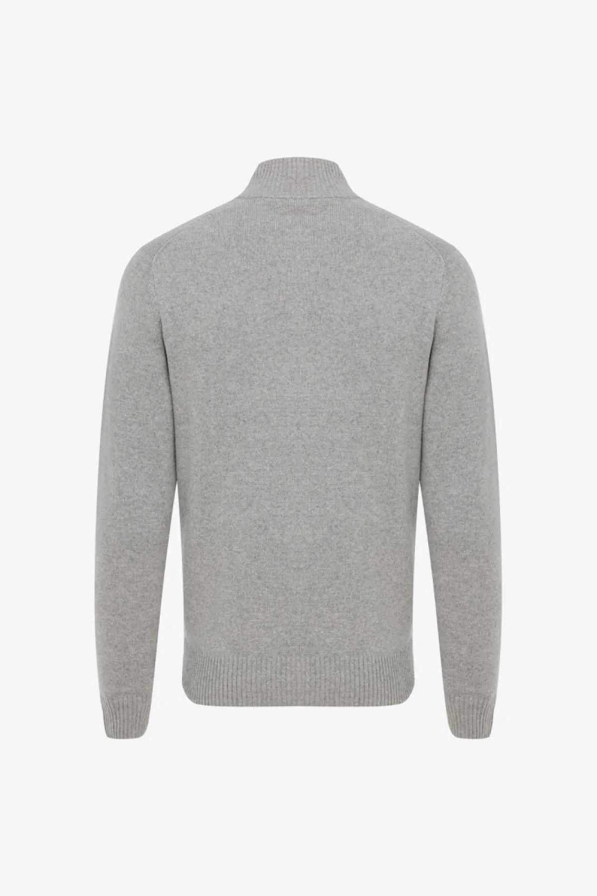 Buttoned Turtle Zip | Lichtgrijs