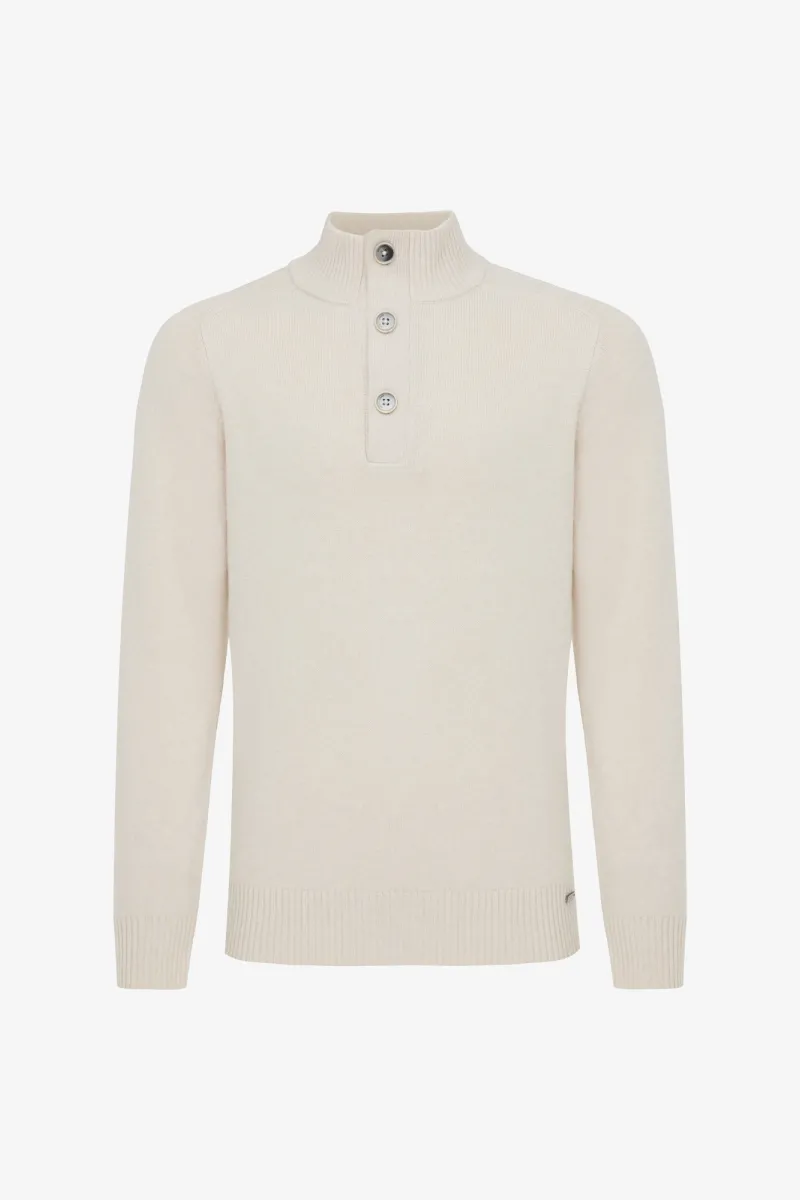 Buttoned Turtle Zip | Off White