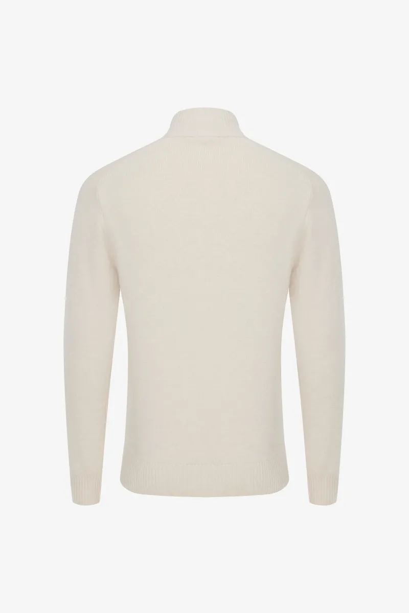 Buttoned Turtle Zip | Off White