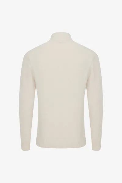 Buttoned Turtle Zip | Off White