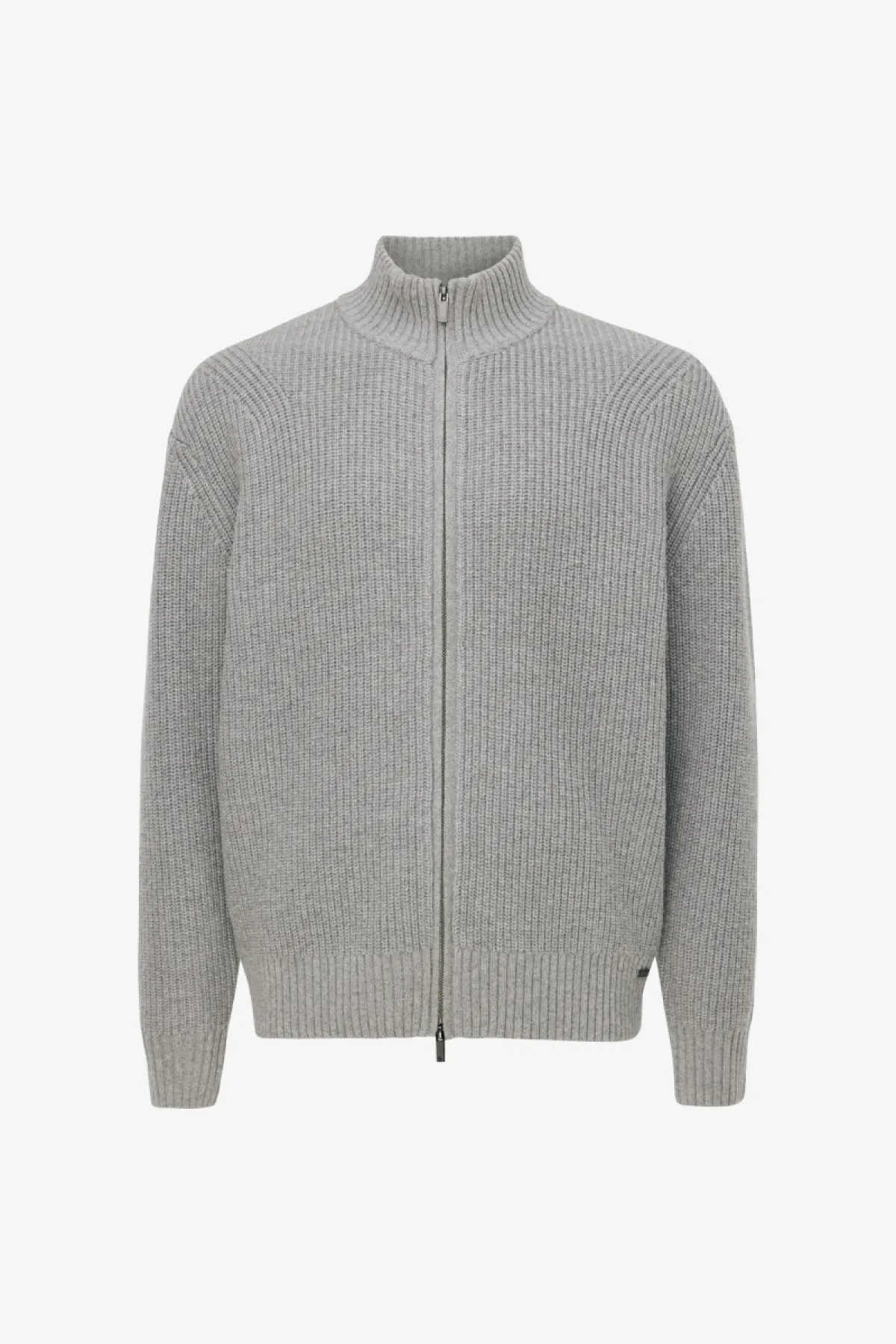 Turtle Zip Cardigan | Lichtgrijs