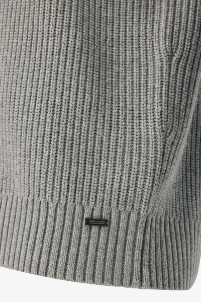 Turtle Zip Cardigan | Lichtgrijs