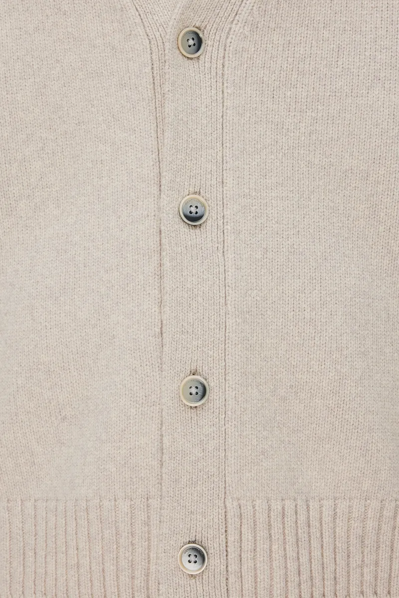 Button Cardigan | Beige