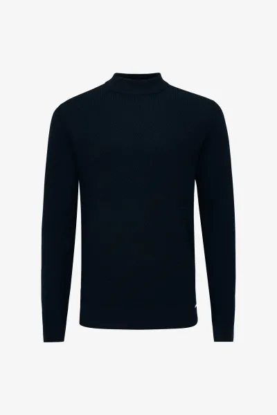Structured Turtleneck | Donkerblauw