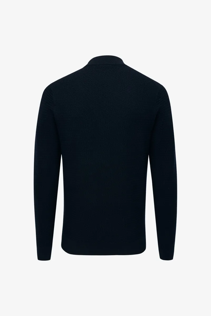 Structured Turtleneck | Donkerblauw