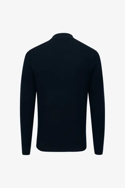 Structured Turtleneck | Donkerblauw