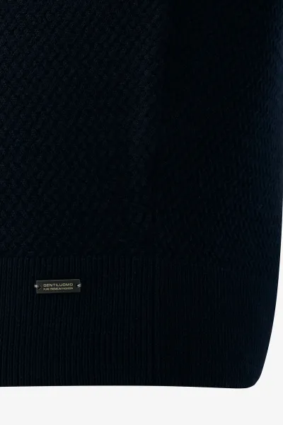 Structured Turtleneck | Donkerblauw