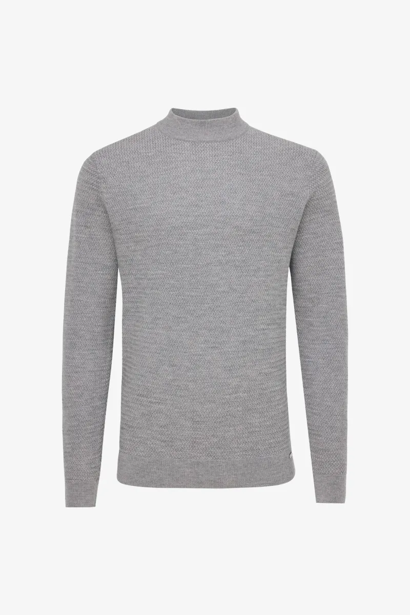 Structured Turtleneck | Grijs