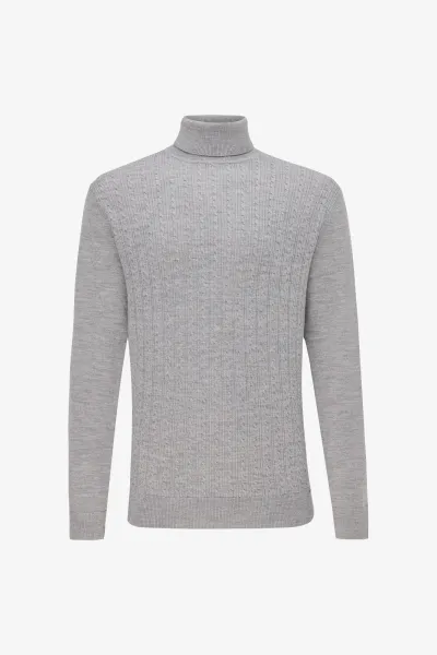 Cable Rollneck | Grijs