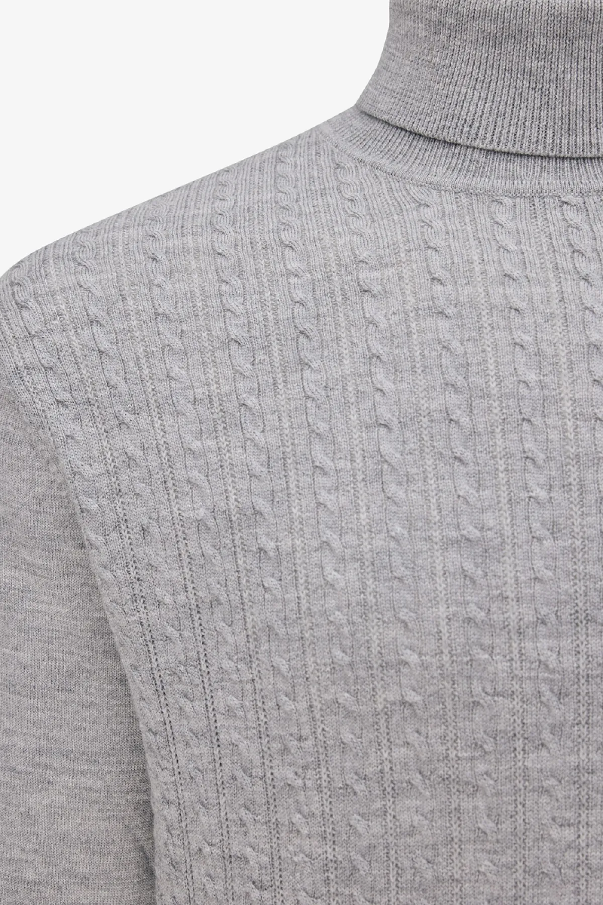 Cable Rollneck | Grijs