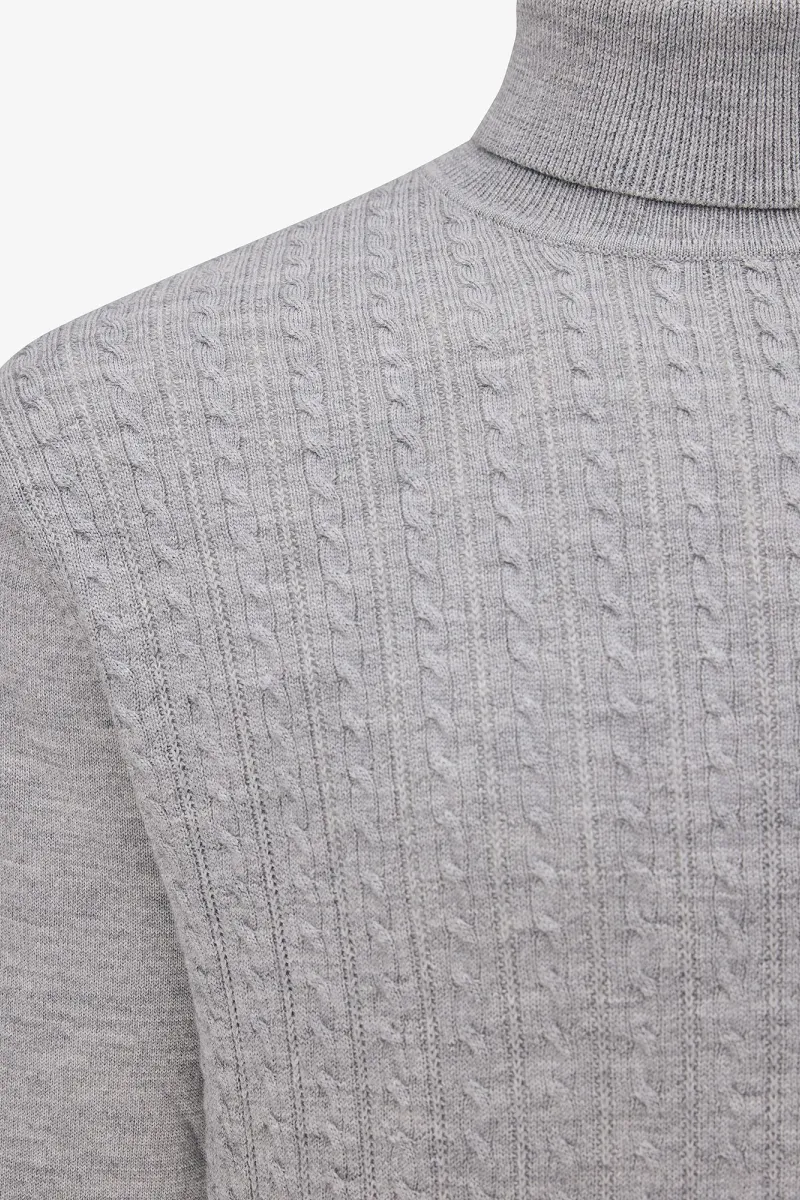 Cable Rollneck | Grijs